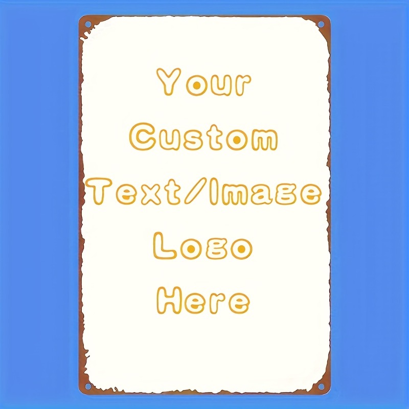 Vintage Collectible Plates - Placa de Metal Retangular Personalizada para