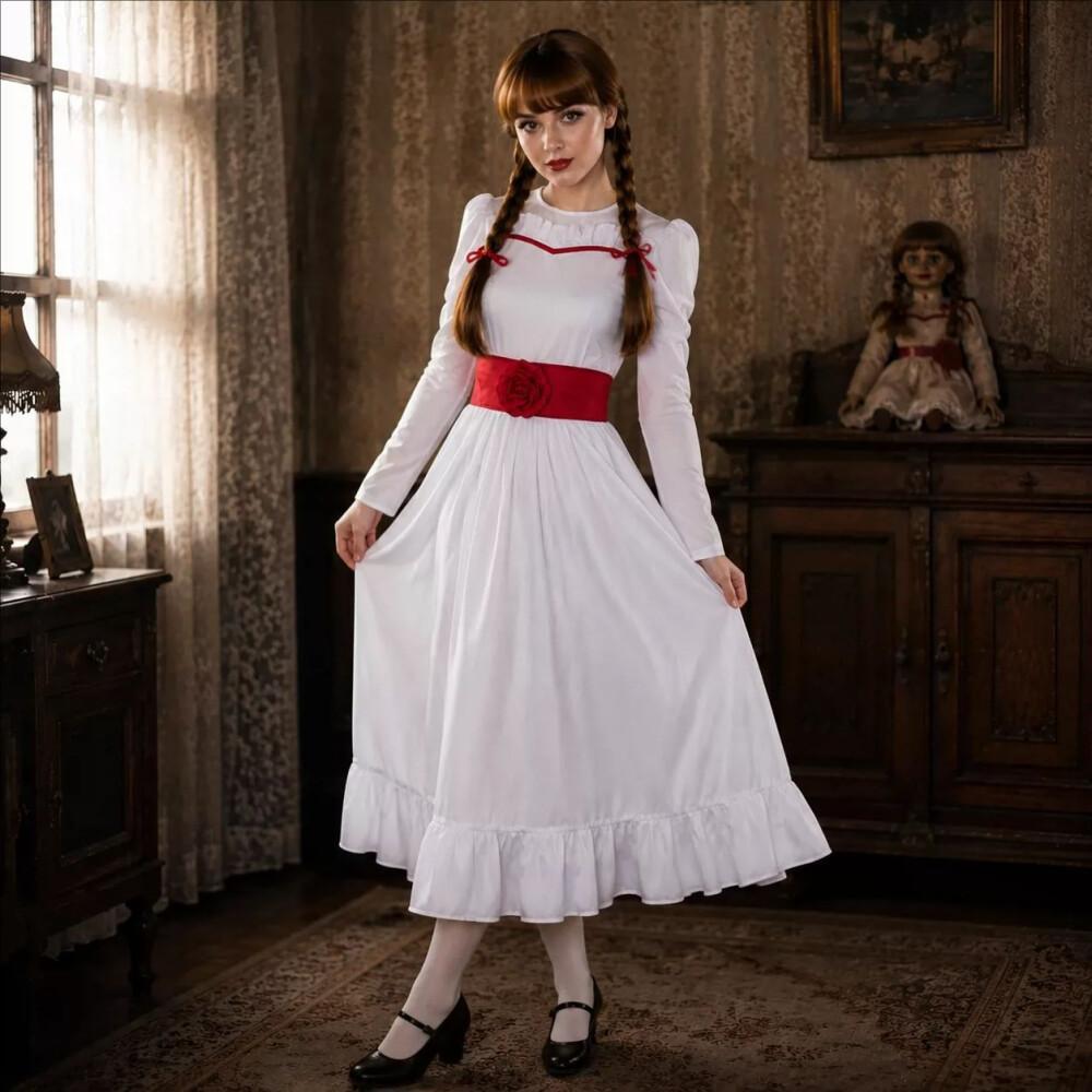 Vintage Collectible Dolls - Fantasia de Halloween para Mulheres, Vestido