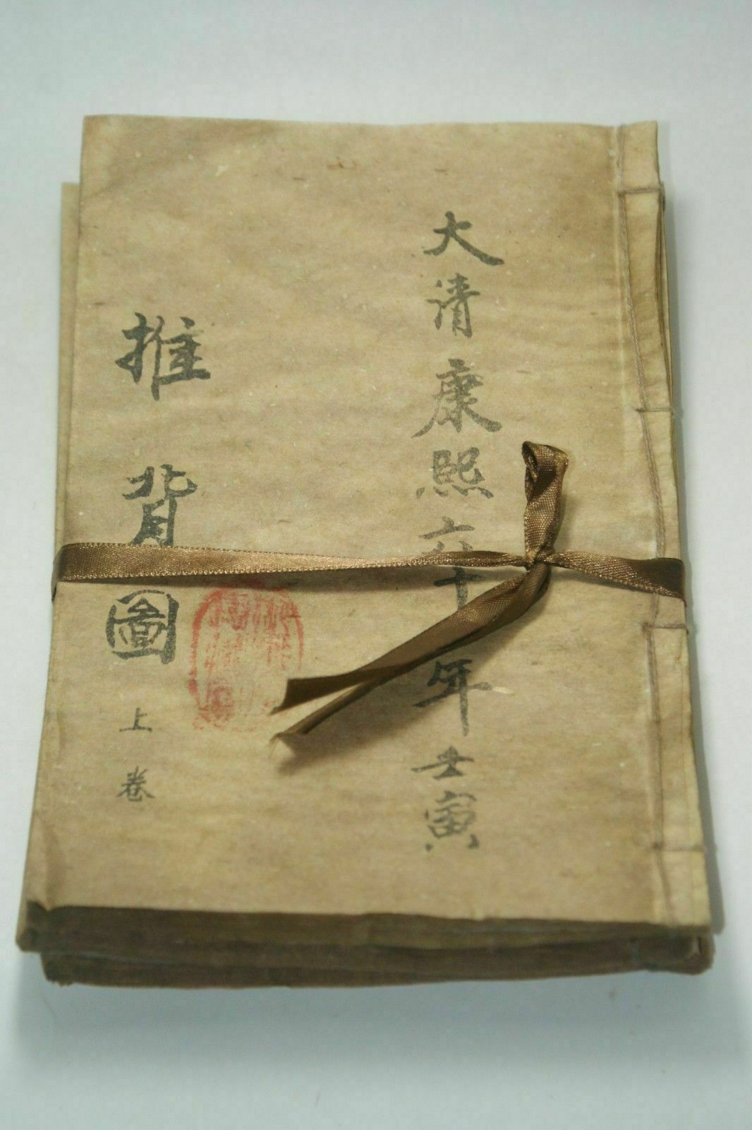 Vintage Collectible Books - Livro antigo chinês pintado à mão