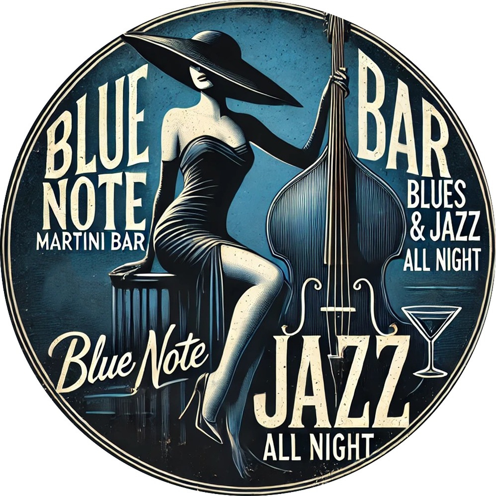 Blue Note Jazz Martini Bar Art - Vintage Collectible Plates avaliação e preço