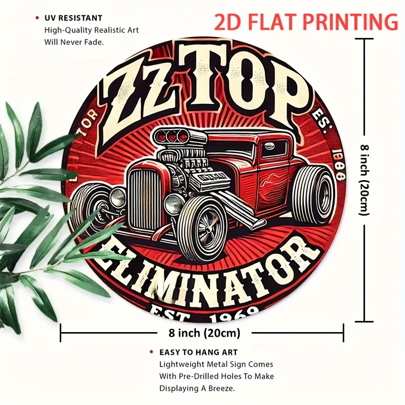 2D plano, 1 peça ZZ Top Elimin - Vintage Collectible Plates avaliação e preço