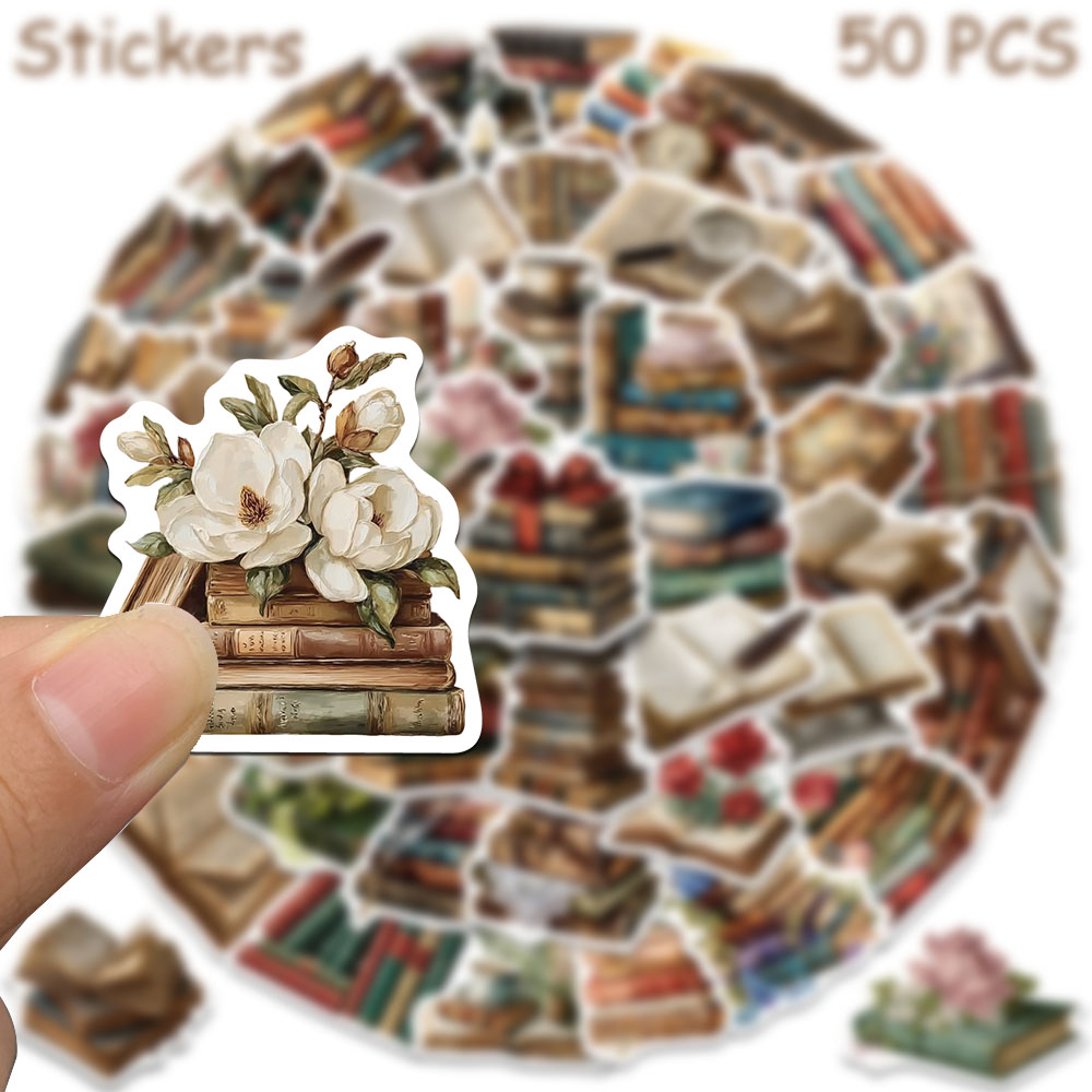 50 Adesivos Vintage de Livros  - Vintage Collectible Books avaliação e preço