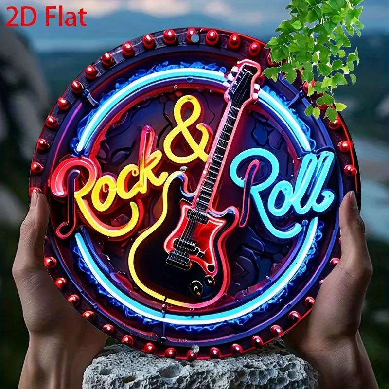 Placa de Neon Vintage Rock, De - Vintage Collectible Plates avaliação e preço