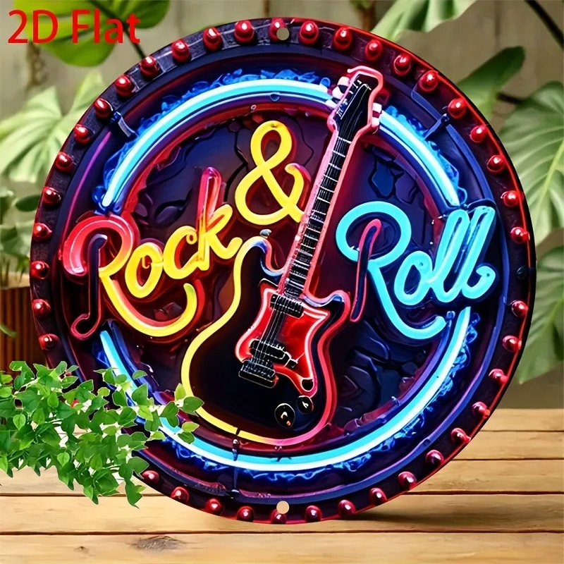 Placa de Neon Vintage Rock, De - Vintage Collectible Plates avaliação e preço
