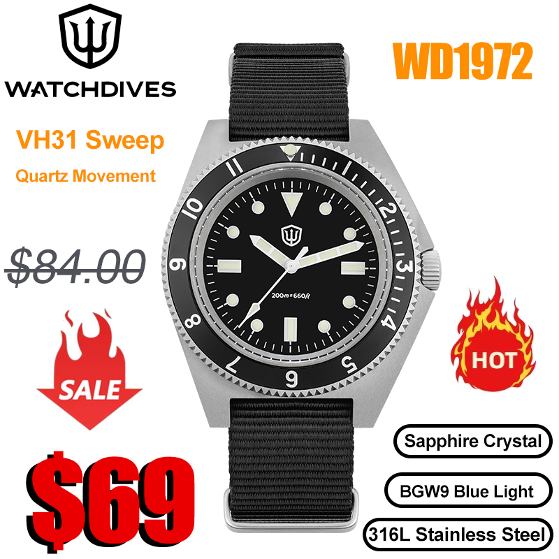 Watchdives wd1972 relógio de q - Vintage Watch Collecting avaliação e preço